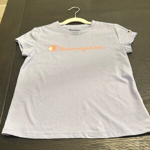Champion Kids Light Lavender Tee with Peach Logo